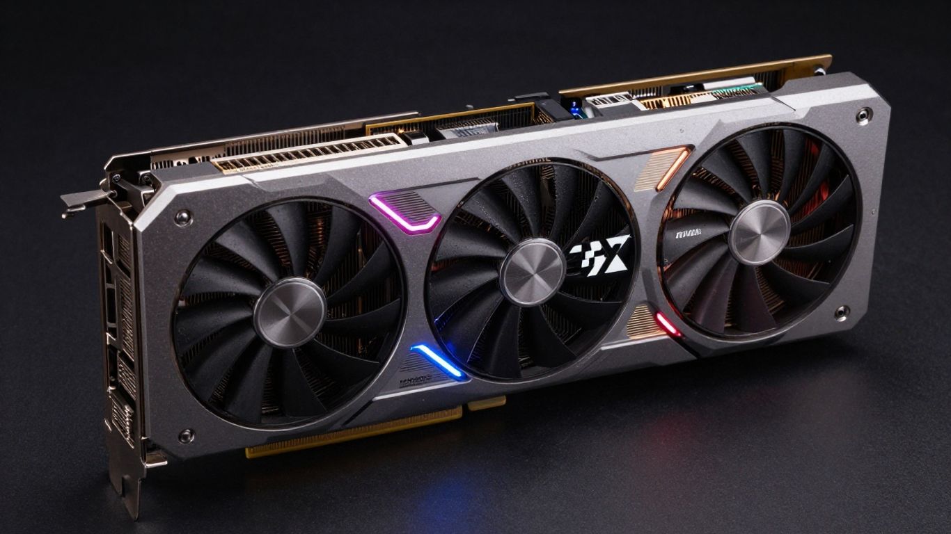 NVIDIA GeForce RTX graphics card with RGB lighting