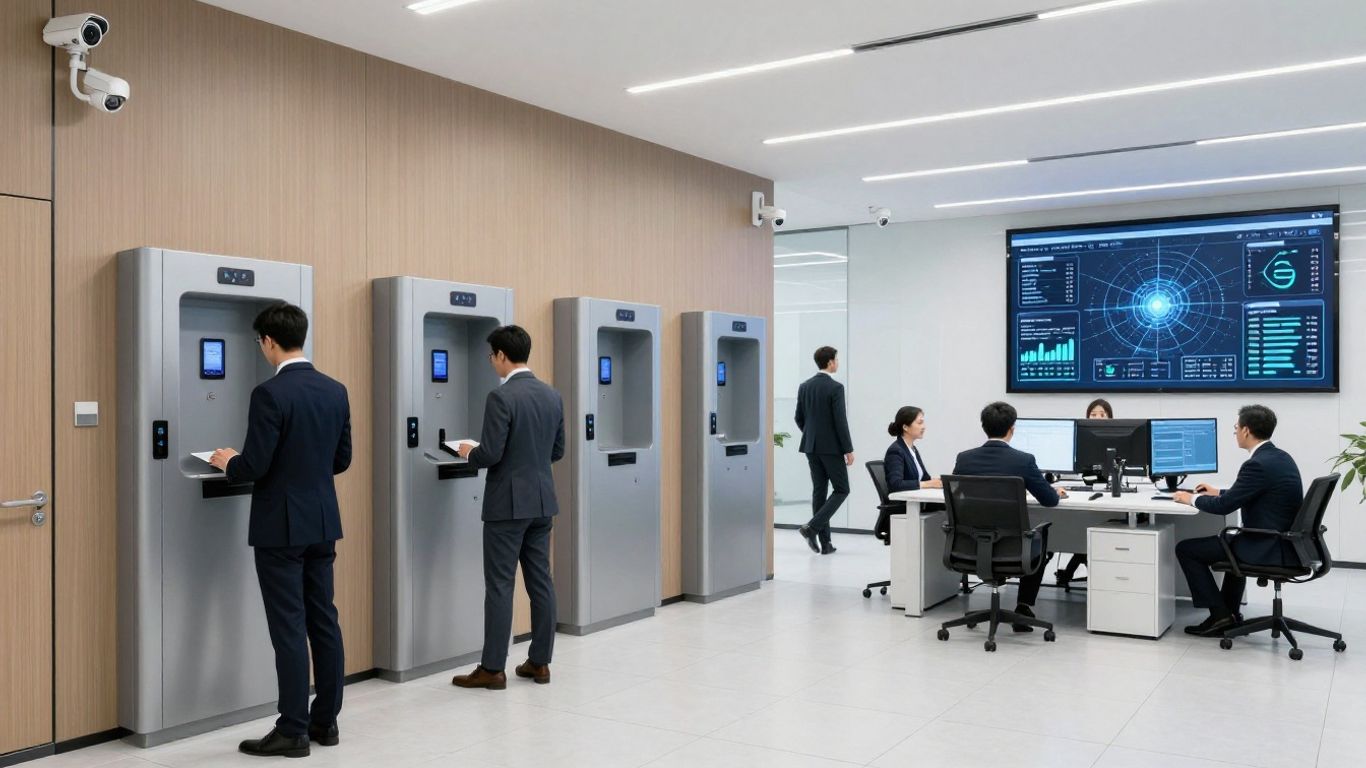 Security integration in a modern office environment.