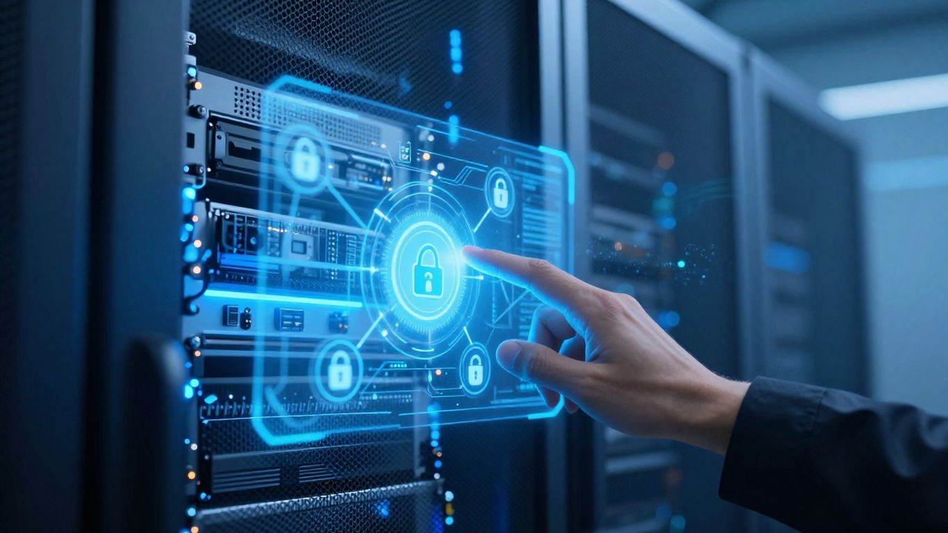 Cloud-based access control interface with interconnected security nodes.