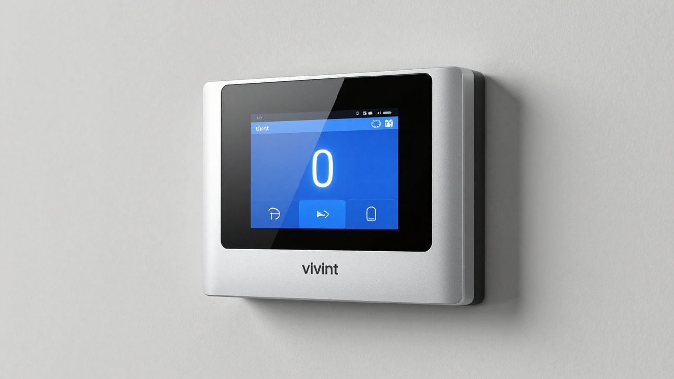 Vivint Business alarm system panel on a wall.