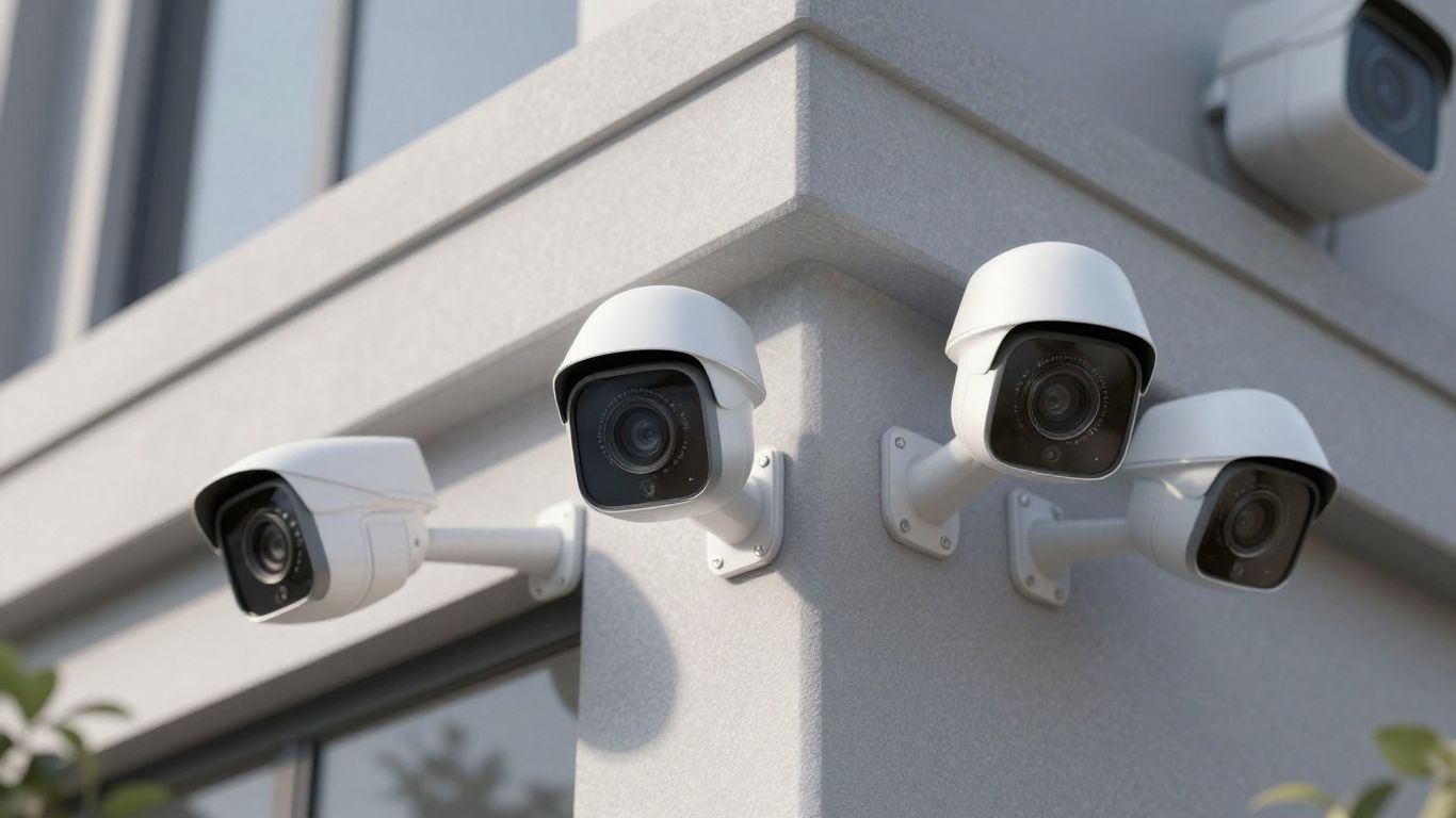 NVR camera system with modern security cameras.
